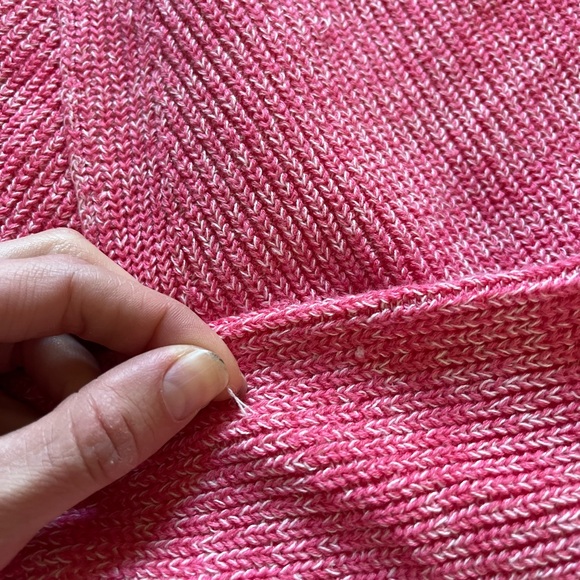Free People Women’s Too Good Pink Pullover Knit Sweater Barbiecore Size L - Picture 11 of 11